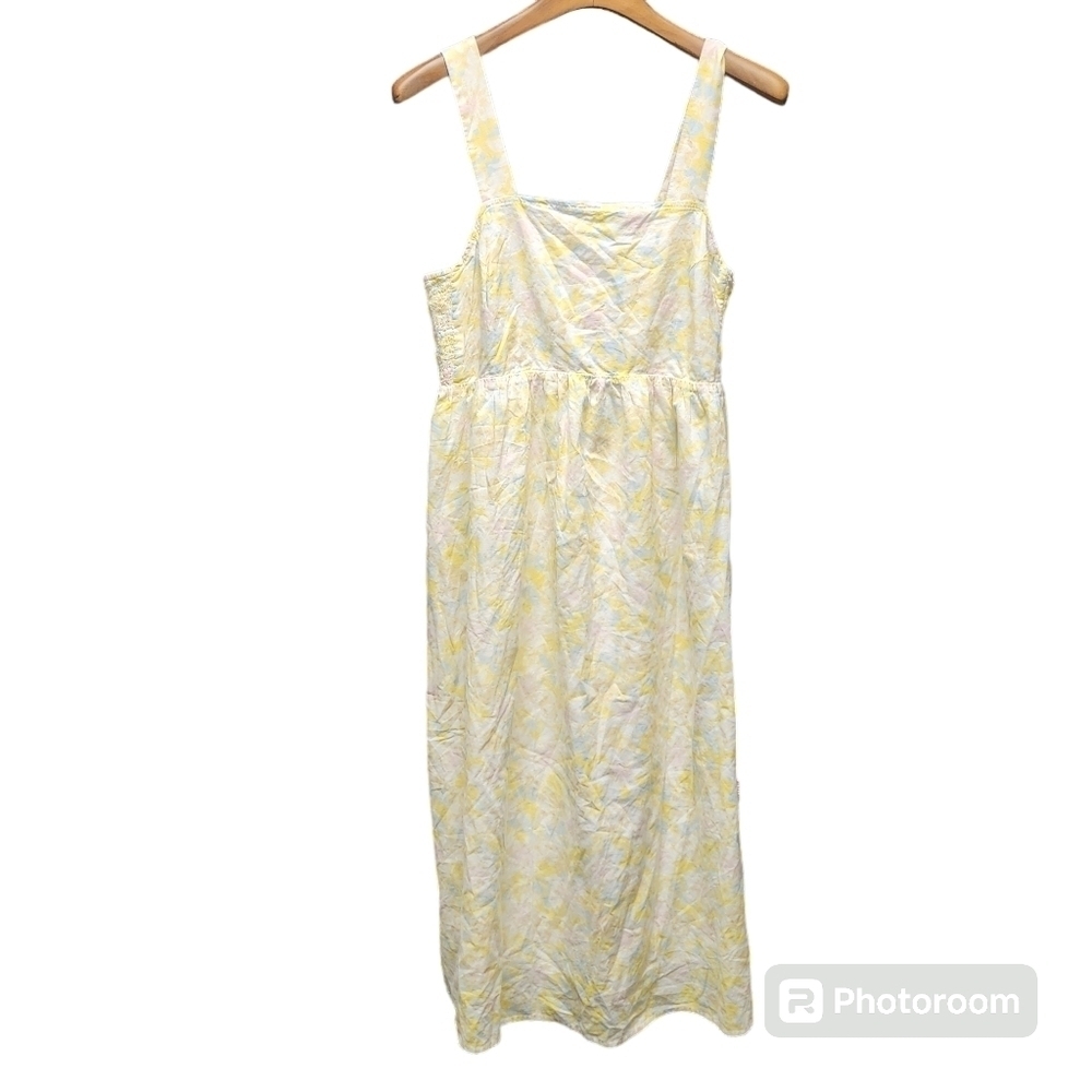 The Nines by HATCH Tank Maternity Dress Yellow Floral Sz. M - Picture 3 of 8